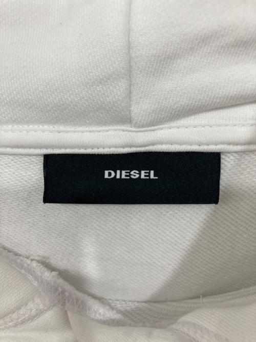 DIESEL（ディーゼル）DIESEL (ディーゼル) プルオーバーパーカー ホワイト サイズ:Mの古着・服飾アイテム