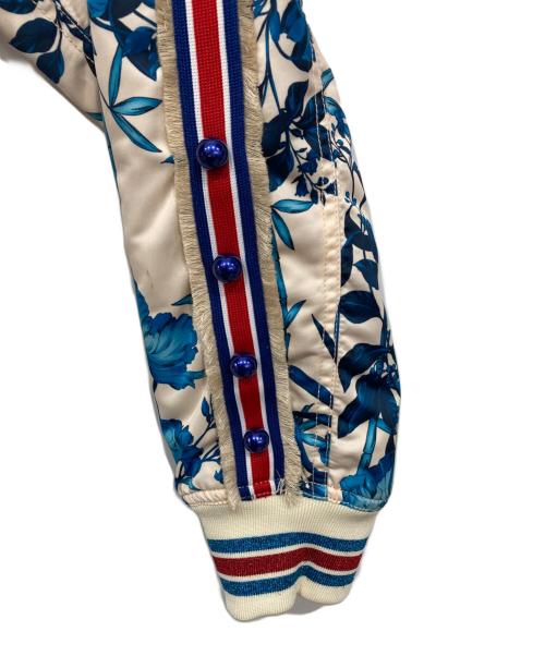 REPLAY（リプレイ）REPLAY (リプレイ) ALL Over Print Poly Satin Jacket / オールオーバープリント ポリサテンジャケット ブルー×アイボリー サイズ:Mの古着・服飾アイテム