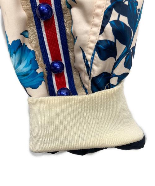 REPLAY（リプレイ）REPLAY (リプレイ) ALL Over Print Poly Satin Jacket / オールオーバープリント ポリサテンジャケット ブルー×アイボリー サイズ:Mの古着・服飾アイテム