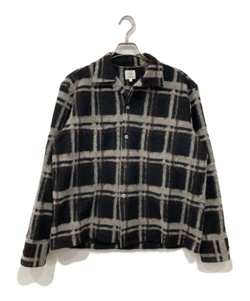 the conspires（ザ コンスパイアーズ）the conspires (ザ コンスパイアーズ) アルパカ混チェックシャツ ブラック サイズ:Sの古着・服飾アイテム