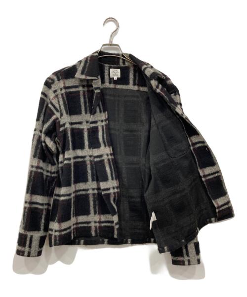 the conspires（ザ コンスパイアーズ）the conspires (ザ コンスパイアーズ) アルパカ混チェックシャツ ブラック サイズ:Sの古着・服飾アイテム