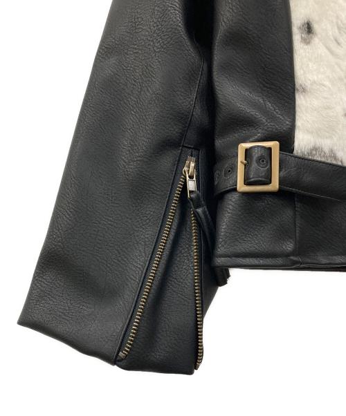 CAMPHOR WOOD（カンファーウッド）CAMPHOR WOOD (カンファーウッド) フェイクハラコレザージャケット ブラック サイズ:Lの古着・服飾アイテム