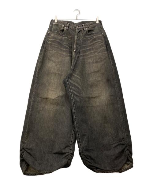 refomed（リフォメッド）refomed (リフォメッド) FRESH MAN DENIM WIDE PANTS / フレッシュマンデニムワイドパンツ グレー サイズ:3の古着・服飾アイテム