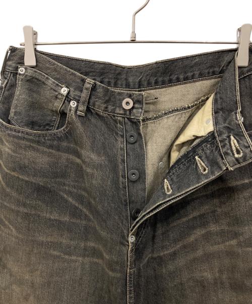 refomed（リフォメッド）refomed (リフォメッド) FRESH MAN DENIM WIDE PANTS / フレッシュマンデニムワイドパンツ グレー サイズ:3の古着・服飾アイテム