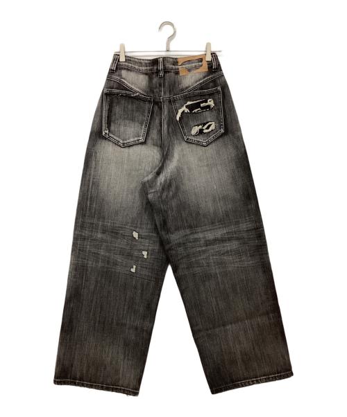 Jaded London（ジェイデッドロンドン）Jaded London (ジェイデッドロンドン) Black Eroded XL Colossus Jeans /  ブラック  エローディッド XL コロッサス ジーンズ グレー サイズ:28の古着・服飾アイテム