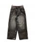 Jaded London（ジェイデッドロンドン）の古着「Black Eroded XL Colossus Jeans /  ブラック  エローディッド XL コロッサス ジーンズ」｜グレー