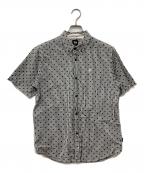stussyステューシー）の古着「ストライプシャツ」｜ブラック×ホワイト