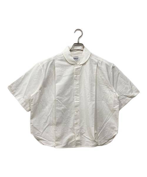 6cRAyon（シックスクレヨン）6cRAyon (シックスクレヨン) ラウンドカラーシャツ ホワイト サイズ:Mの古着・服飾アイテム