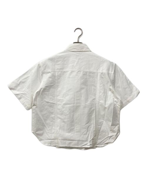 6cRAyon（シックスクレヨン）6cRAyon (シックスクレヨン) ラウンドカラーシャツ ホワイト サイズ:Mの古着・服飾アイテム