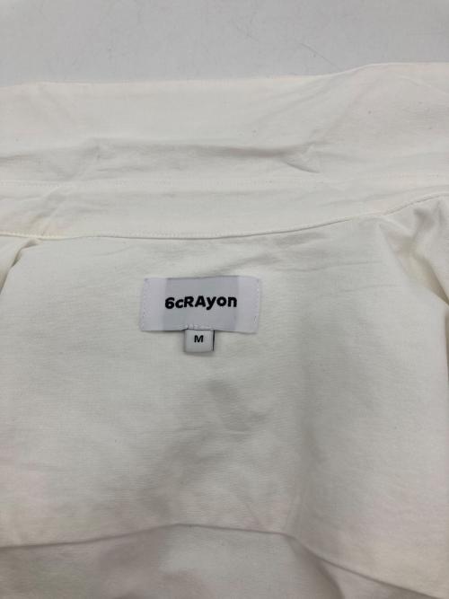 6cRAyon（シックスクレヨン）6cRAyon (シックスクレヨン) ラウンドカラーシャツ ホワイト サイズ:Mの古着・服飾アイテム
