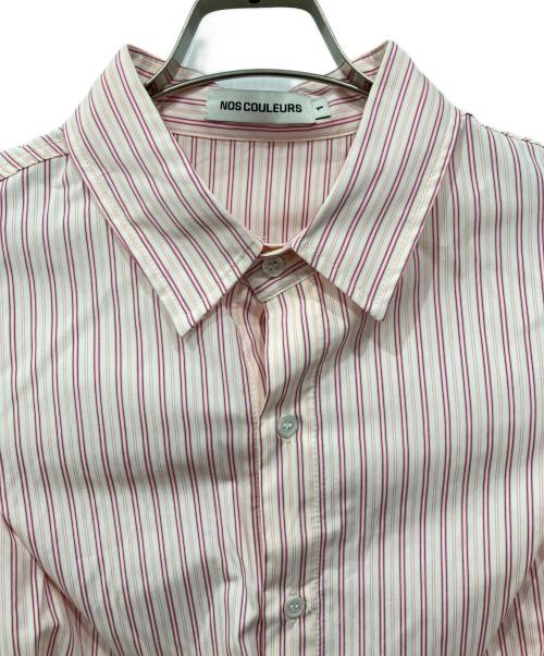 NOS COULEURS（ノ クールール）NOS COULEURS (ノ クールール) ストライプシャツ ピンク サイズ:1の古着・服飾アイテム