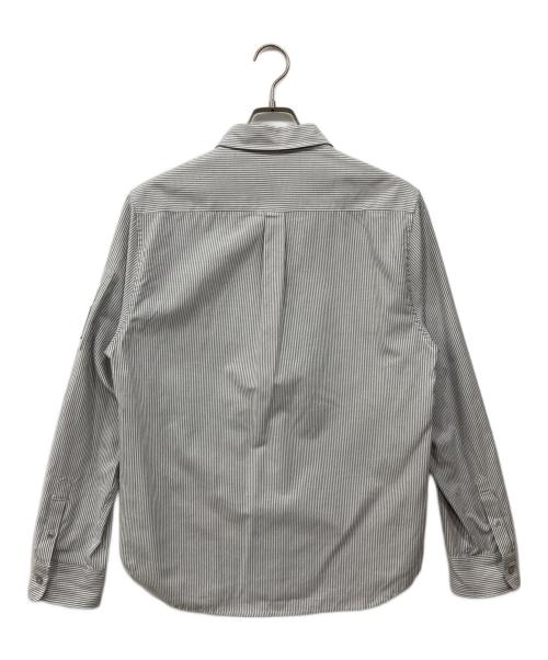 BLESSU（ブレスユー）BLESSU (ブレスユー) ストライプシャツ グレー サイズ:Lの古着・服飾アイテム