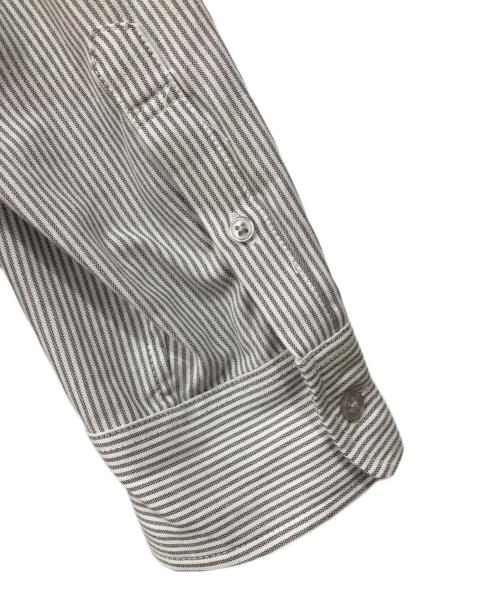 BLESSU（ブレスユー）BLESSU (ブレスユー) ストライプシャツ グレー サイズ:Lの古着・服飾アイテム
