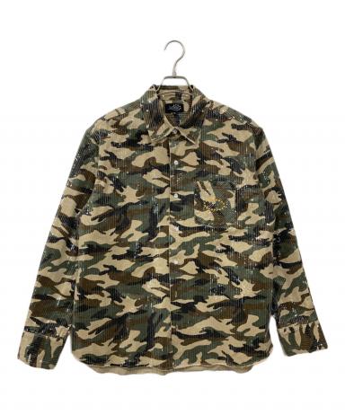 afb スパンコールシャツ M 中古・古着通販】AFB (エーエフビー) スパンコールシャツ カーキ
