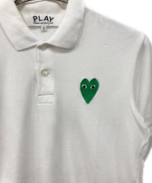 PLAY COMME des GARCONS（プレイコムデギャルソン）PLAY COMME des GARCONS (プレイコムデギャルソン) 鹿の子ポロシャツ ホワイト サイズ:Sの古着・服飾アイテム
