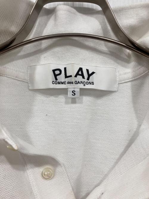 PLAY COMME des GARCONS（プレイコムデギャルソン）PLAY COMME des GARCONS (プレイコムデギャルソン) 鹿の子ポロシャツ ホワイト サイズ:Sの古着・服飾アイテム