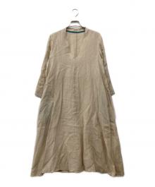 Pal'las Palace（パラスパレス）の古着「リネンワンピース」｜ベージュ