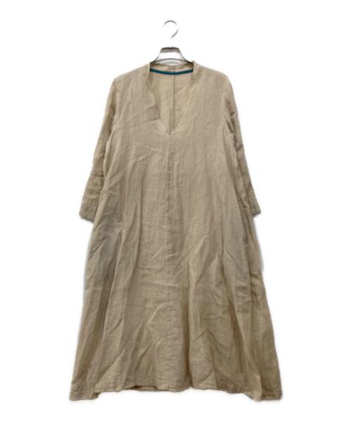 Pal'las Palace（パラスパレス）Pal'las Palace (パラスパレス) リネンワンピース ベージュ サイズ:Freeの古着・服飾アイテム