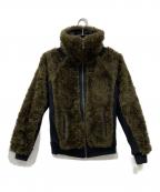 DIESELディーゼル）の古着「リバーシブルファージャケット」｜ブラック×カーキ