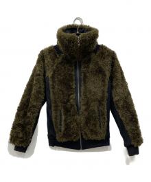 DIESEL（ディーゼル）の古着「リバーシブルファージャケット」｜ブラック×カーキ