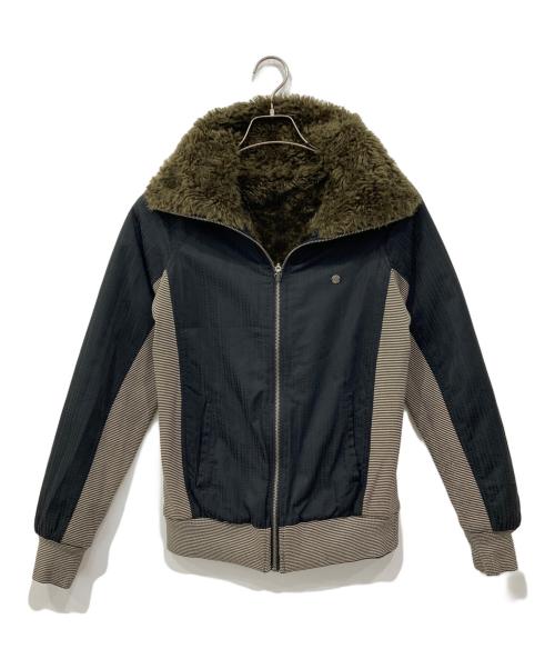 DIESEL（ディーゼル）DIESEL (ディーゼル) リバーシブルファージャケット ブラック×カーキ サイズ:XSの古着・服飾アイテム