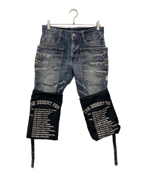 PPFM（ピーピーエフエム）PPFM (ピーピーエフエム) ギミックデニムパンツ インディゴ サイズ:不明の古着・服飾アイテム