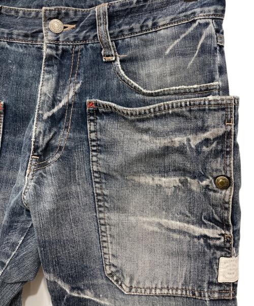 PPFM（ピーピーエフエム）PPFM (ピーピーエフエム) ギミックデニムパンツ インディゴ サイズ:不明の古着・服飾アイテム
