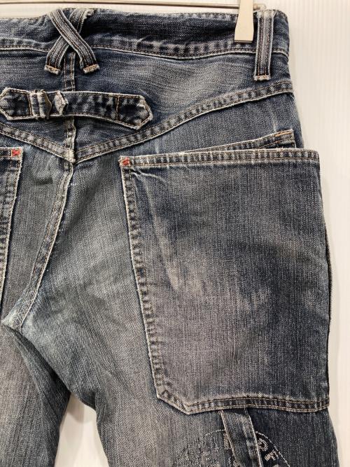 PPFM（ピーピーエフエム）PPFM (ピーピーエフエム) ギミックデニムパンツ インディゴ サイズ:不明の古着・服飾アイテム
