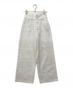 eimy istoireエイミーイストワール）の古着「drop patternデニムパンツ」｜ホワイト