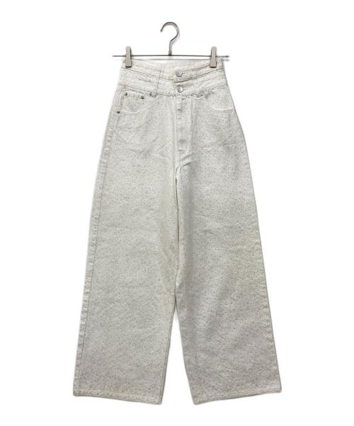 eimy istoire（エイミーイストワール）eimy istoire (エイミーイストワール) drop patternデニムパンツ ホワイト サイズ:Sの古着・服飾アイテム