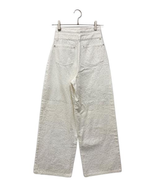 eimy istoire（エイミーイストワール）eimy istoire (エイミーイストワール) drop patternデニムパンツ ホワイト サイズ:Sの古着・服飾アイテム