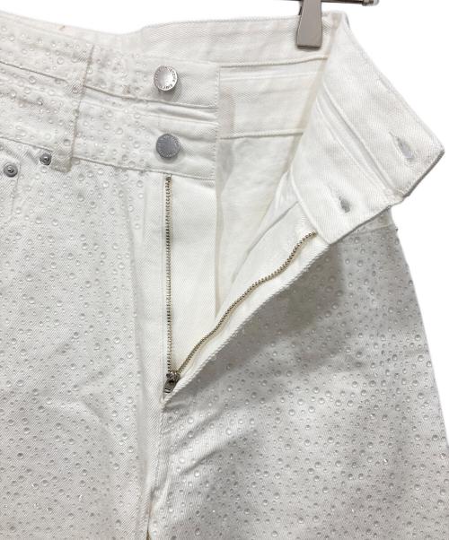 eimy istoire（エイミーイストワール）eimy istoire (エイミーイストワール) drop patternデニムパンツ ホワイト サイズ:Sの古着・服飾アイテム