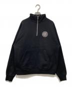 HUFハフ）の古着「ハーフジップスウェット」｜ブラック