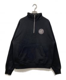HUF（ハフ）の古着「ハーフジップスウェット」｜ブラック