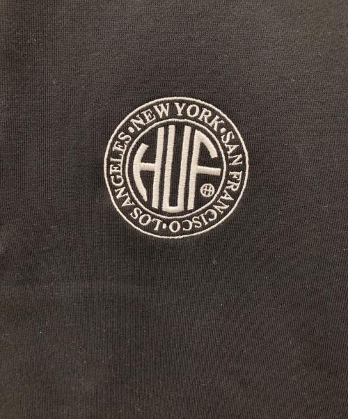 HUF（ハフ）HUF (ハフ) ハーフジップスウェット ブラック サイズ:Mの古着・服飾アイテム