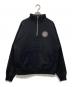 HUF（ハフ）の古着「ハーフジップスウェット」｜ブラック