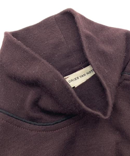 DRIES VAN NOTEN（ドリスヴァンノッテン）DRIES VAN NOTEN (ドリスヴァンノッテン) ハイネックカットソー ブラウン サイズ:Mの古着・服飾アイテム