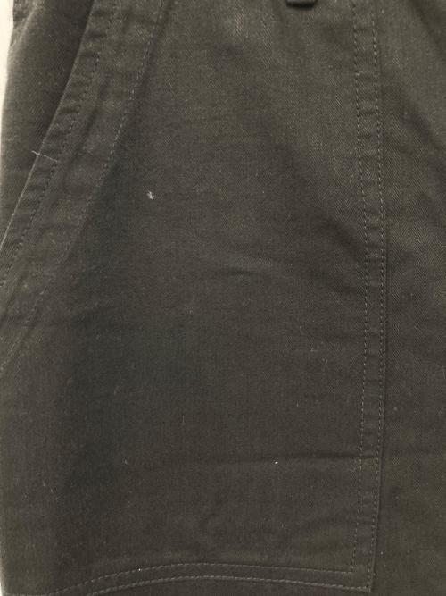 HOUSTON（ヒューストン）HOUSTON (ヒューストン) ヘリンボーンツイルユーティリティトラウザーズ ブラック サイズ:Lの古着・服飾アイテム