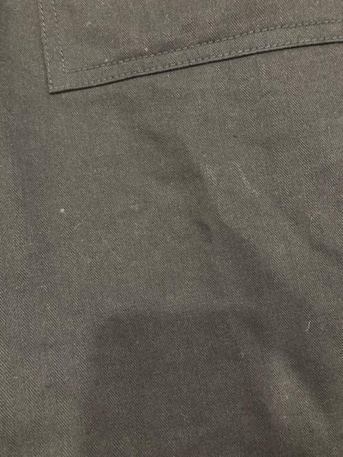 HOUSTON（ヒューストン）HOUSTON (ヒューストン) ヘリンボーンツイルユーティリティトラウザーズ ブラック サイズ:Lの古着・服飾アイテム