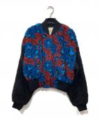 KENZO×H&Mケンゾー×エイチアンドエム）の古着「タイガー刺繍ボアジャケット」｜ブルー×レッド