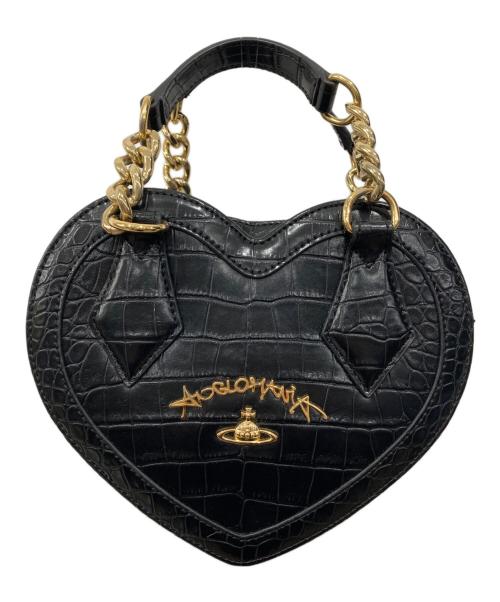 Vivienne Westwood ANGLOMANIA（ヴィヴィアンウエストウッドアングロマニア）Vivienne Westwood ANGLOMANIA (ヴィヴィアンウエストウッドアングロマニア) 2WAY チェーン ハートバッグ ブラックの古着・服飾アイテム