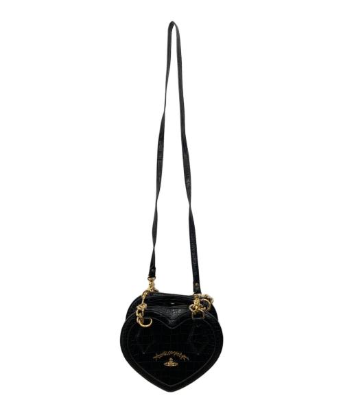 Vivienne Westwood ANGLOMANIA（ヴィヴィアンウエストウッドアングロマニア）Vivienne Westwood ANGLOMANIA (ヴィヴィアンウエストウッドアングロマニア) 2WAY チェーン ハートバッグ ブラックの古着・服飾アイテム