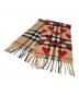 BURBERRY (バーバリー) ノバチェック＆ハート柄 カシミヤマフラー ベージュ：25000円