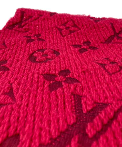 LOUIS VUITTON（ルイ ヴィトン）LOUIS VUITTON (ルイ ヴィトン) エシャルプロゴマニア マフラー レッドの古着・服飾アイテム