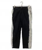 Maison MIHARA YASUHIROメゾン ミハラ ヤスヒロ）の古着「サイドペイントパンツ」｜ブラック