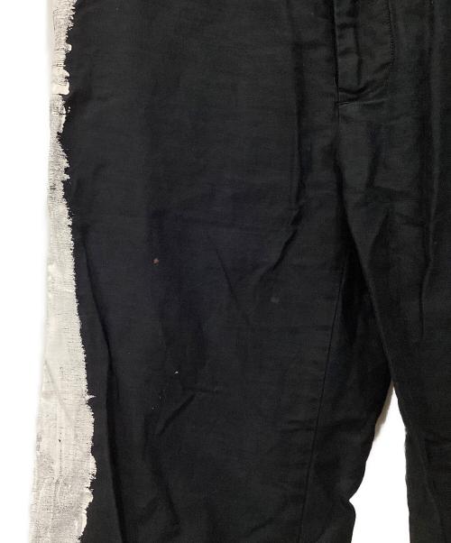 Maison MIHARA YASUHIRO（メゾン ミハラ ヤスヒロ）Maison MIHARA YASUHIRO (メゾン ミハラ ヤスヒロ) サイドペイントパンツ ブラック サイズ:44の古着・服飾アイテム