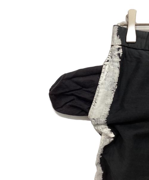 Maison MIHARA YASUHIRO（メゾン ミハラ ヤスヒロ）Maison MIHARA YASUHIRO (メゾン ミハラ ヤスヒロ) サイドペイントパンツ ブラック サイズ:44の古着・服飾アイテム