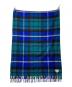 JOHNSTONS OF ELGIN (ジョンストンズ オブ エルガン) カシミヤチェックマフラー ブルー×グリーン：15000円