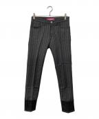 JUNYA WATANABE COMME des GARCONS MAN PINKジュンヤワタナベ コムデギャルソンマン ピンク）の古着「ストライプパンツ」｜グレー