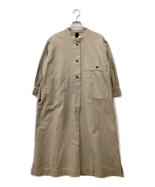 MHL（エムエイチエル）MHL (エムエイチエル) プルオーバーシャツワンピース ベージュ サイズ:1の古着・服飾アイテム